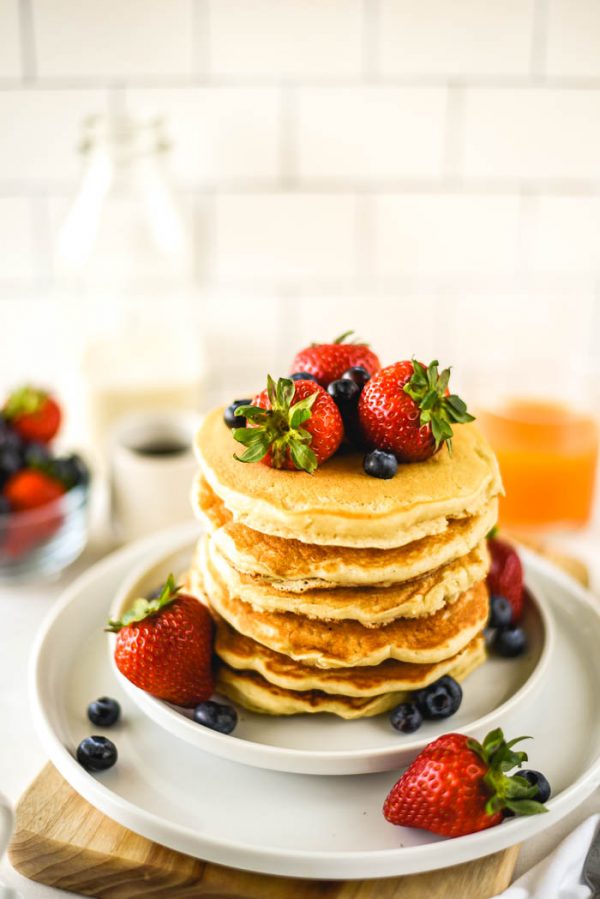 Vegan Soft and Simple Coconut Cream Pancakes – Sincerely Tori