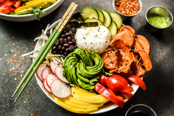 vegan sushi bowl meal prep