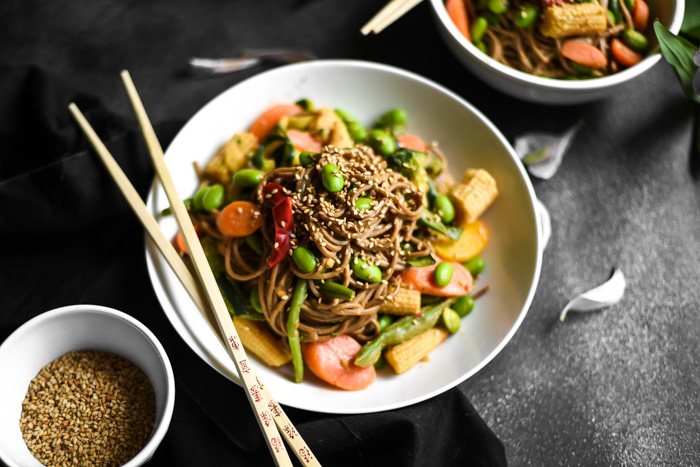 25-Minute Thai Peanut Soba Noodle Salad (Vegan) – Sincerely Tori