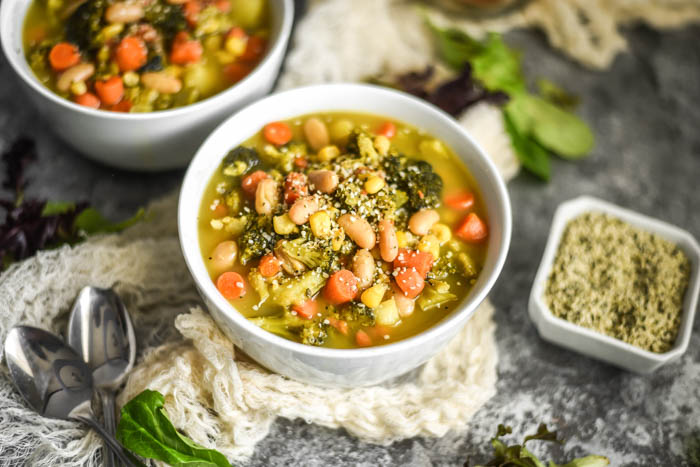 Easy White Bean & Veggie Soup (Vegan+GF)