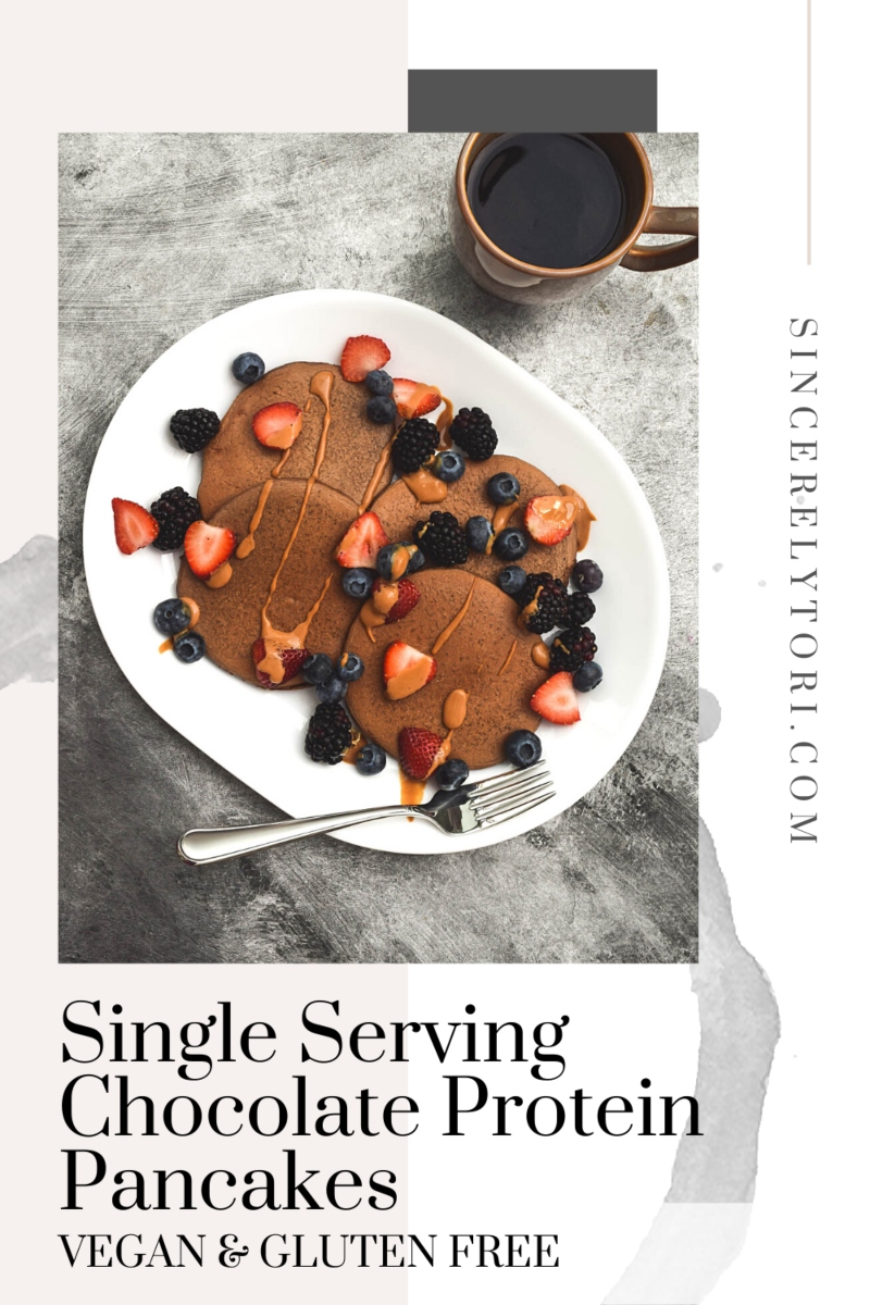 Vegan Single Serving Chocolate Protein Pancakes
