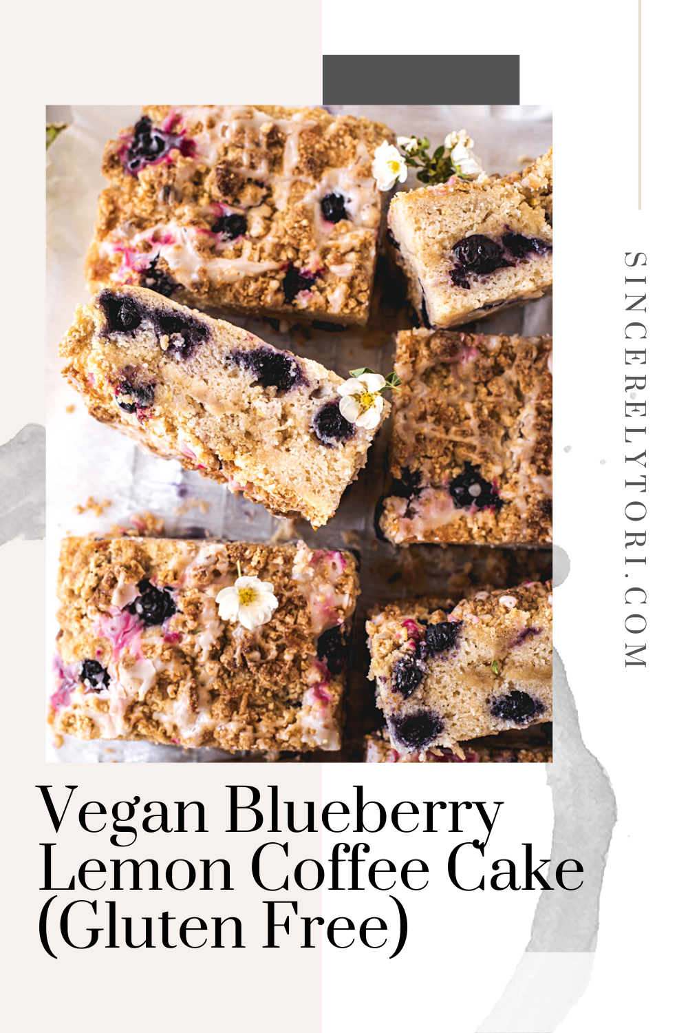 Vegan Blueberry Lemon Coffee Cake (Gluten Free)
