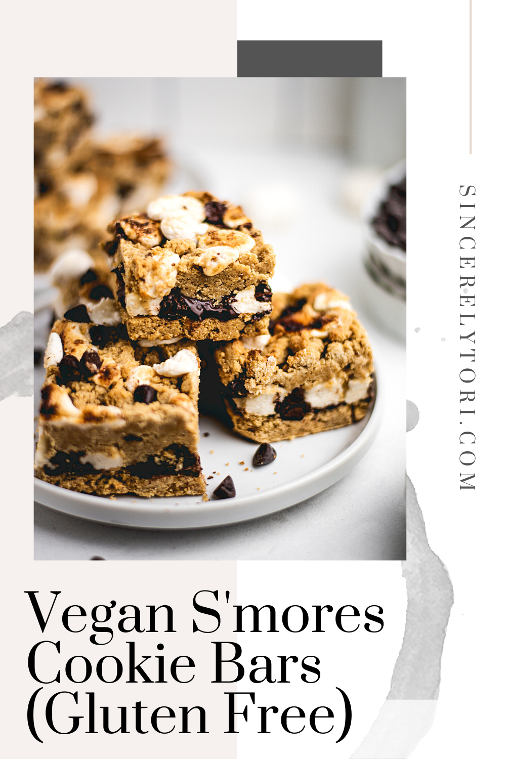 How to make vegan s'mores cookie bars