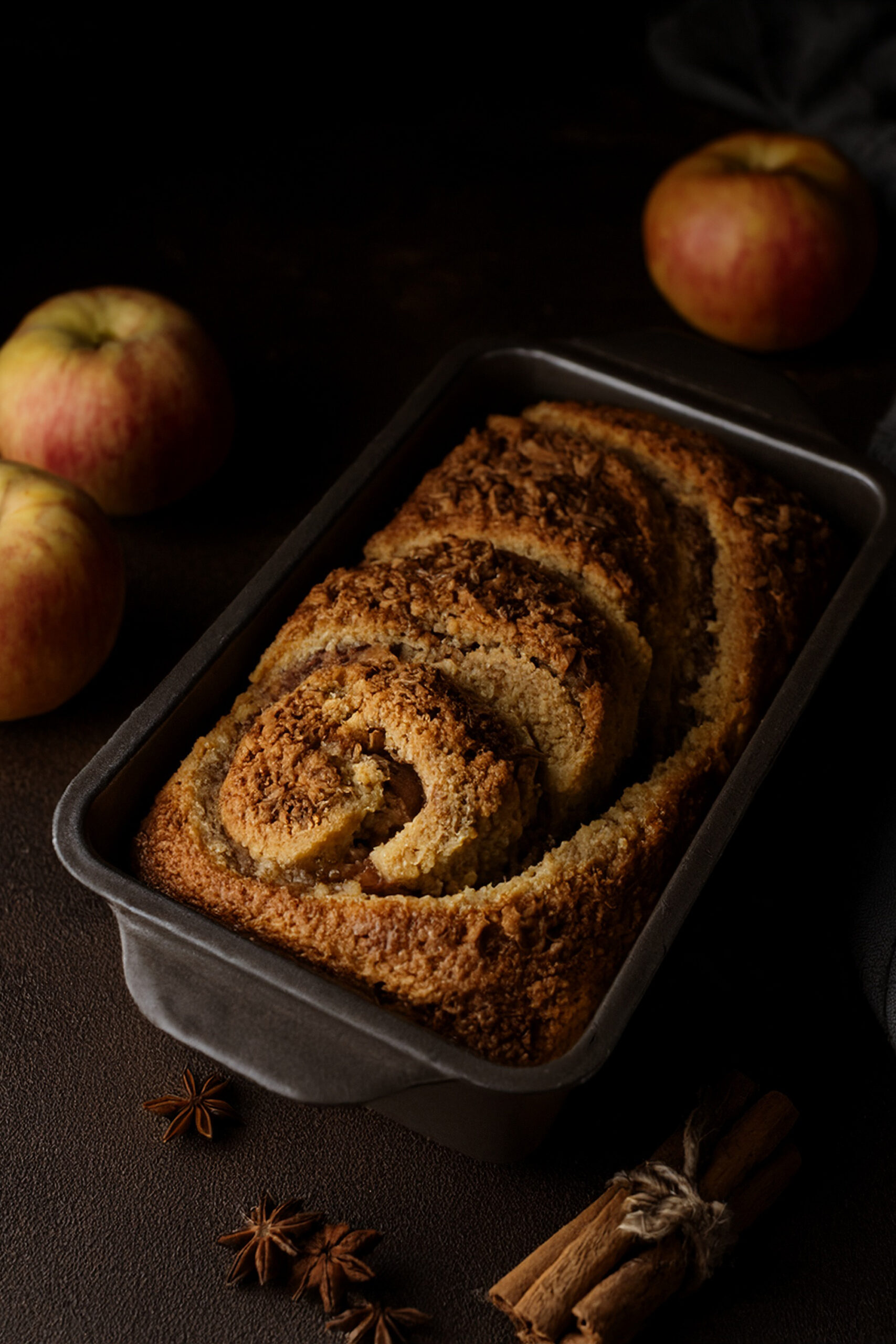 Harvest Time Apple Streusel Swirl Bread